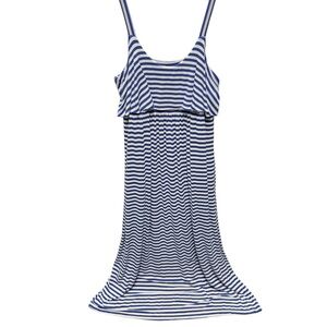 Soma Rayon Knit Ruffle Flare Maxi Tank Dress